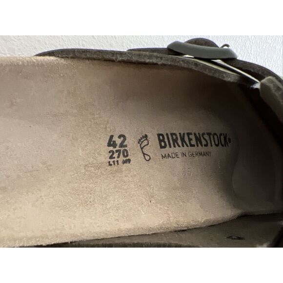 Birkenstock Sz W-11 M-9 42 Eur Boston Desert Soil Camo Green Clog Slide - Picture 8 of 11